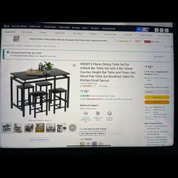 5 piece dining Table set