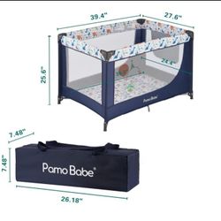 Baby / Infant -Play yard-Playpen-Carry Bag, Blue Travel Foldable Portable by Pamo Babe