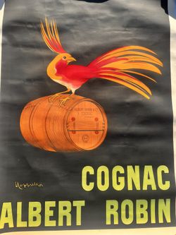 advertising poster for Cognac Albert Robin