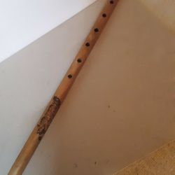 1973 Souvenir Wooden Flute From Chinatown San Francisco