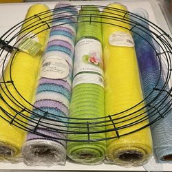 🌸 Deco Mesh Wreath Making Lot – Bright Spring/Summer Colors 🌸