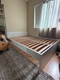 white ikea vihals bed frame