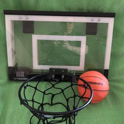 Over The Door Electronic Basketball Hoop And Basketball 