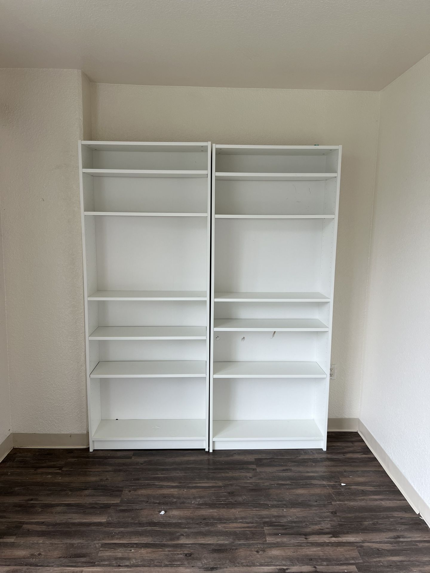 2 IKEA bookcases white