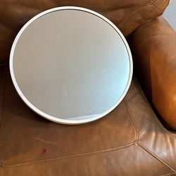 Round White Mirror 