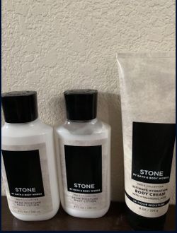Bath And Body Works Men’s Collection Stone Ser Creams And Lotions 