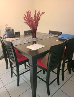 6 Chairs And Tall Table