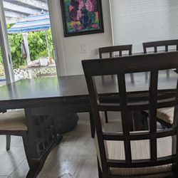 Sturdy Large dining Table All Wood, Heavy 
