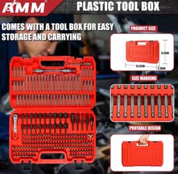 AMM 232-Piece Ultimate Screwdriver Bit Set, Cr-V Steel Impact Driver Bits, Includes Security, Drill,