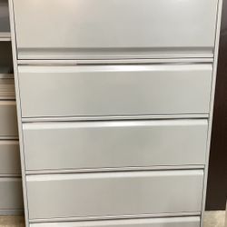 Knoll 5 high lateral file cabinet 