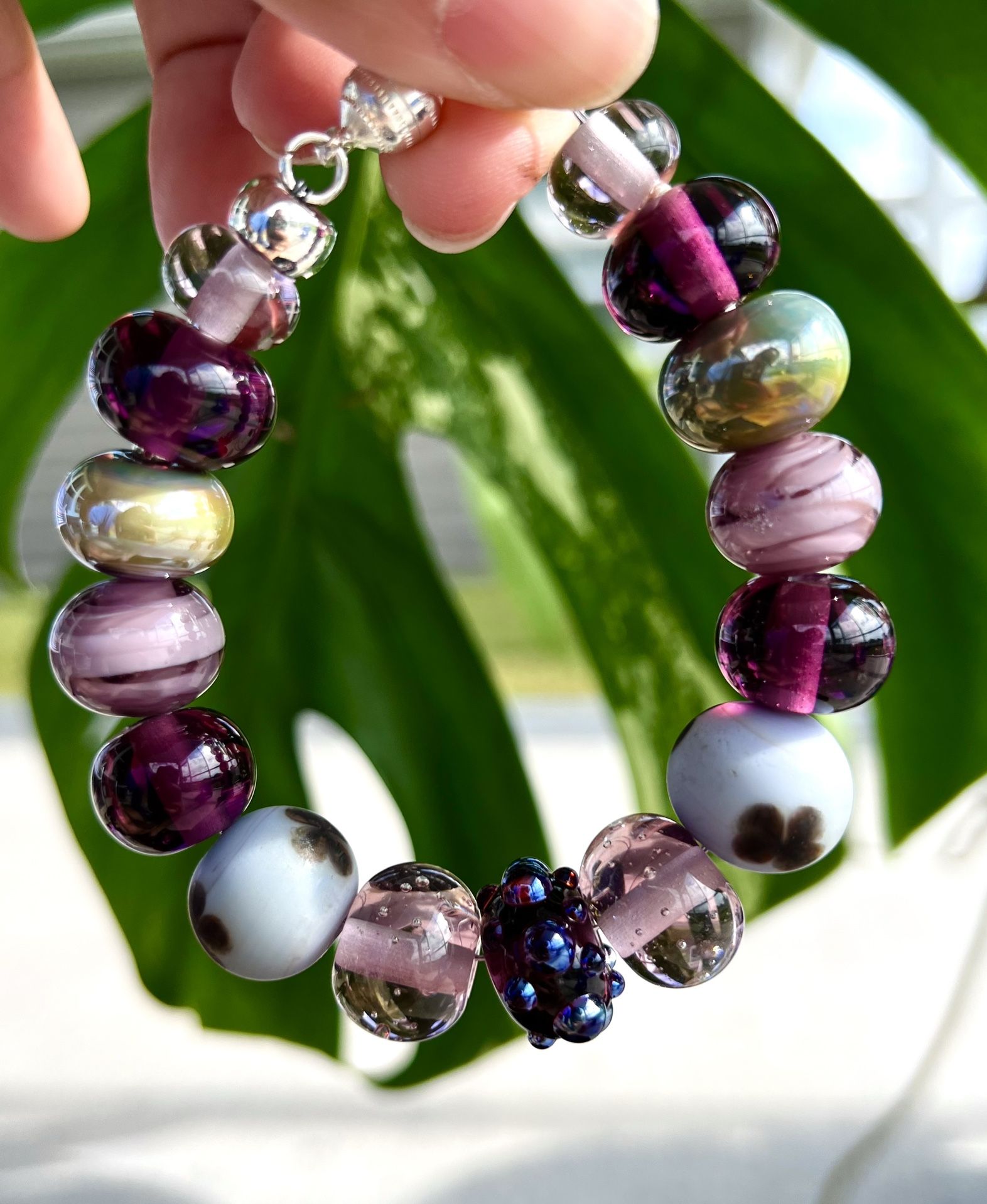Hazy Purple Charm Bracelet