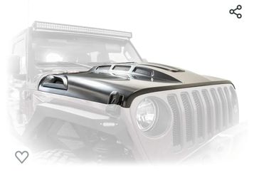 Heat Dispersion Hood fits 2018-2023 Jeep Wrangler JL & 2020-2023 Jeep Gladiator JT | Raised and Vented Center Cowl | Dual-vented for Maximum Air Flow 