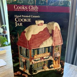 Christmas Cookie Jar Hand Painted