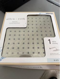 allen + roth Reign 1 - Spray Brushed Nickel 10-in Square Rain Shower Head 1.8 GPM