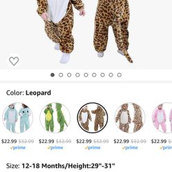 12-18 Month cheetah Costume 