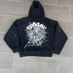 Black Sp5der OG Web Hoodie Size M