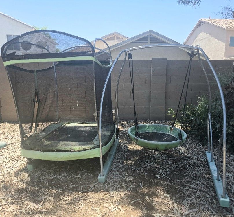 Kids Jump And Swing
