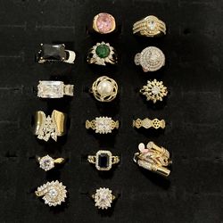 Gold Plated Size 7 Rings - $10/each