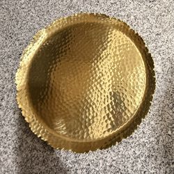 Gold Metal Decor Plate