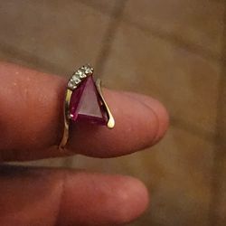 14k Ruby Diamond Ring