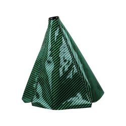 Brand New Universal Carbon Fiber Leather PVC Style Green Stitch Leather Gear Manual Shifter Shift Knob Boot