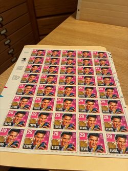 Full sheet of Elvis stamps. $15