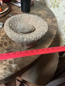 molcajete ready to be used