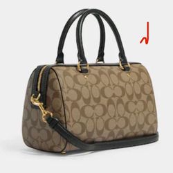 COACH  ROWAN SATCHEL  SIGNATURE CANVAS  