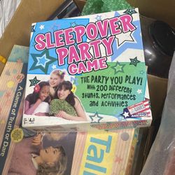 Sleepover party game board game slumber party girls home teenagers school night work
