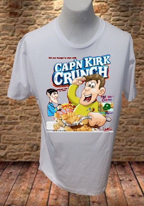 Custom Graphic T-Shirt Cap N' Crunch Design WH LG