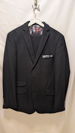 Paisley & Gray Men's Dark Blazer with Floral Lining