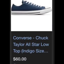Low Converse Navy Blue 