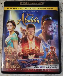 Disney's Aladdin Movie Blu-Ray And 4K Ultra HD