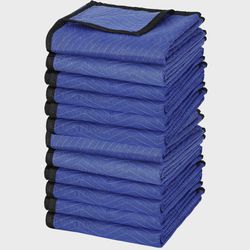 Moving Blankets 12 Pack,80’’x 72’’(35 lb/dz Weight) Quilted Shipping Furniture Pads Packing Blanket Moving Supplies,Furniture Protection and Pack Blan