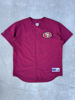 Vintage Majestic NFL SF 49ers Baseball Jersey Made In USA Mens XL