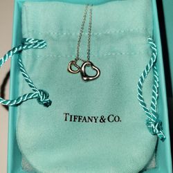 Tiffany &Co. Open Heart Pendant & chain