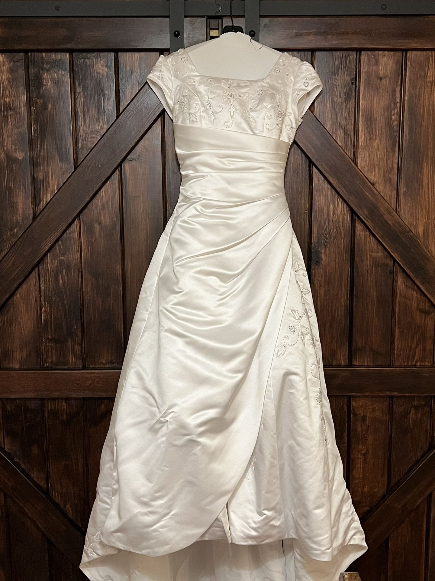 White Beaded Wedding Dress