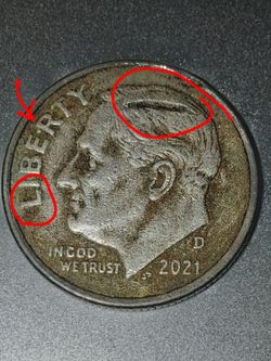 2021 D Rosevelt Dime Error coin