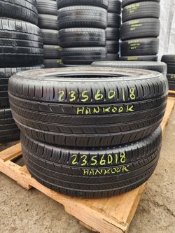 235 60R 18 USED TIRES HANKOOK 2356018 USED TIRES (PAIR) MOUNT BALANCE INCLUDED