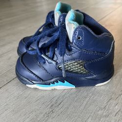 Nike Jordan 5 Retro Toddler Kids Sneakers TD Size 4C Blue Pre-Grape 440890-405