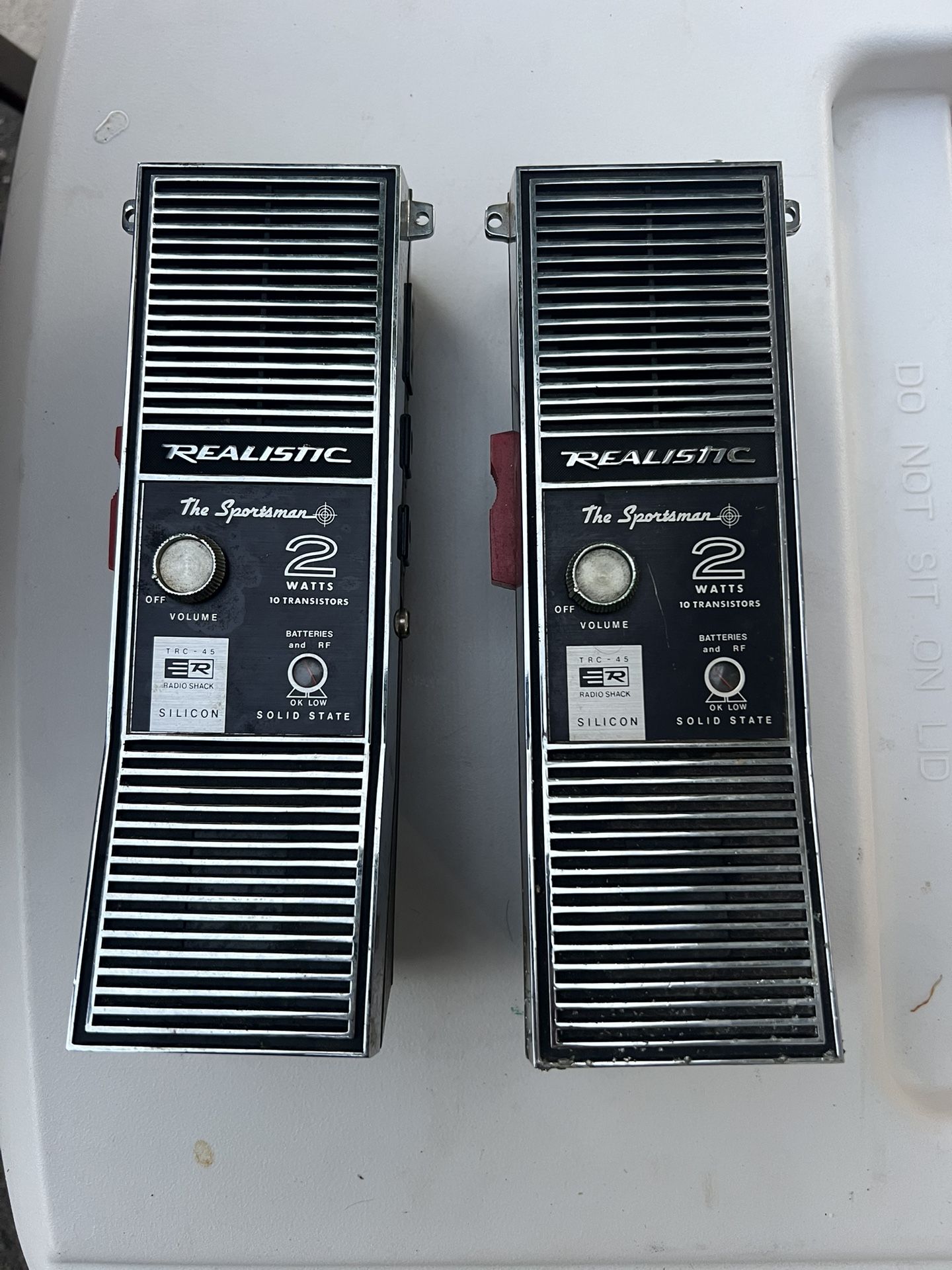 2 Vintage Realistic TRC-45 "Sportsman" 2 Watt Transistors Radio Walkie Talkie