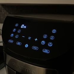 NEXTGRADE Kitchen Gourmia 7 qt Digital Air Fryer, Black-Digital Dual Time and Temperature Control