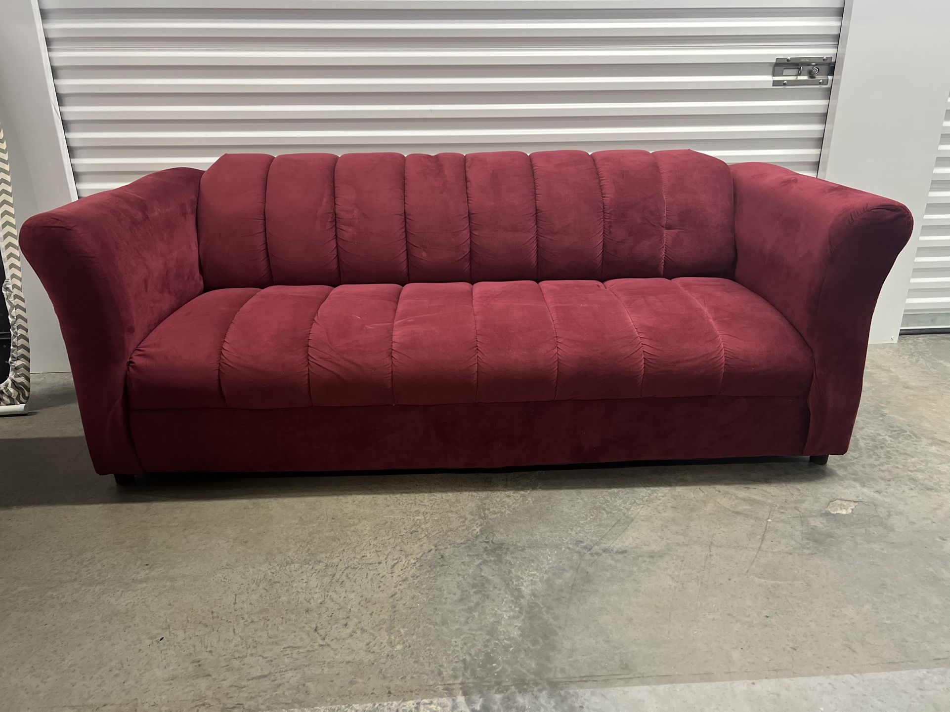 Red Velvet Loveseat & Sofa by Carolina Girl Furniture – Gently Used