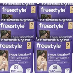 Freestyle BambooTek Diapers – (Size 2) Hyper Absorbent & Non-Toxic – Disposable Diapers for Sensitive Skin  $50