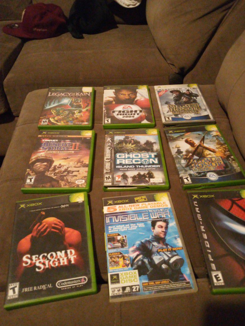 9 Xbox Games,1Xbox 360 Game, and 1 Xbox One Game 
