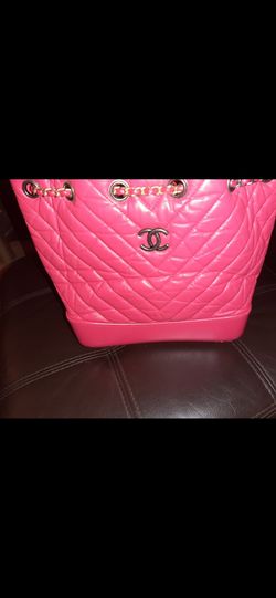 Chanel Quilted Leather Tote Bag Pink