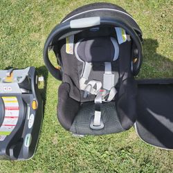 Chicco Car Seat And Base And Warm Cover