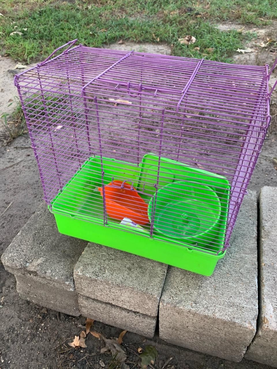 Animal cage with accessories