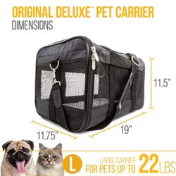 Sherpa Original Deluxe Pet Carrier, Large, Black