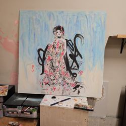 Pastel Painting On 48" X 48"  Panel